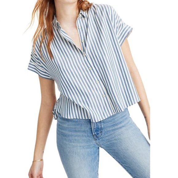 Madewell Tops - Madewell Hilltop Savin Stripe Shirt XS